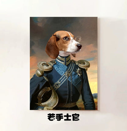 ペットオーダーメイド名画風アート | 犬・猫対応 | ユニークな肖像画 | モダンインテリア | キャンバスプリント